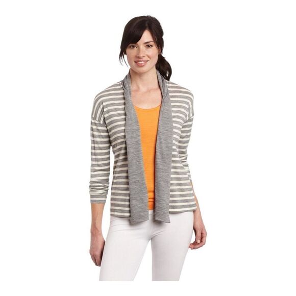 Icebreaker Striped Lightweight Merino Wool Cardigan Size Small - Picture 1 of 6